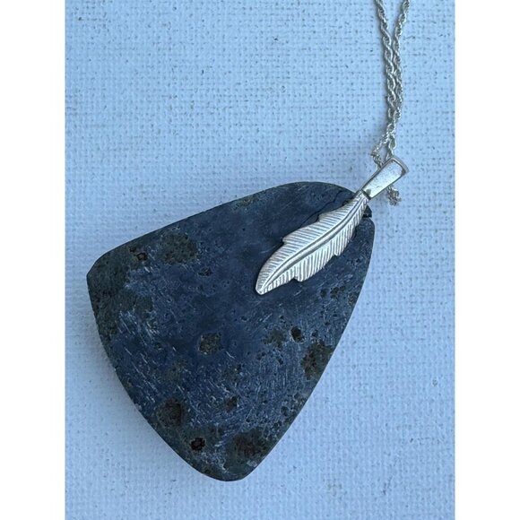Amethyst Druzy Crystal Pendant Necklace Sterling Silver Chain - New Old Stock - Picture 4 of 8